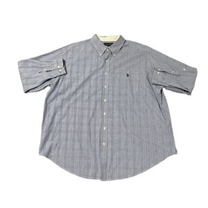 US Polo Assn. Mens Shirt Size 3XL BT Collared Plaid Cotton Blend Long Sleeve